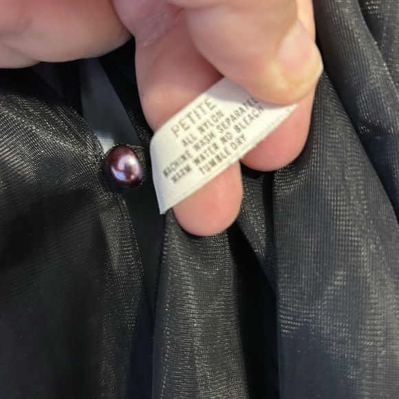 Vintage Women Small P Shadow Line, Black Lace, Victorian‎ Style See-Through Robe - Picture 9 of 13